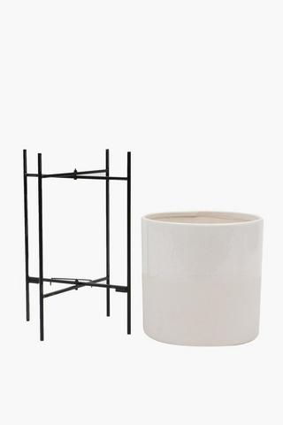 Glazed Standing Planter, 23x33cm