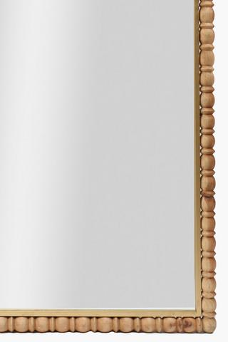 Wooden Beaded Mirror, 60x90cm