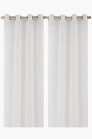 2 Pack Farmhouse Eyelet Cafe Curtain, 110x130cm