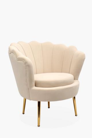 Ribbed Fan Arm Chair