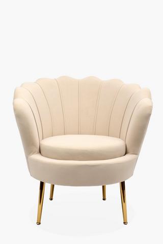 Ribbed Fan Arm Chair