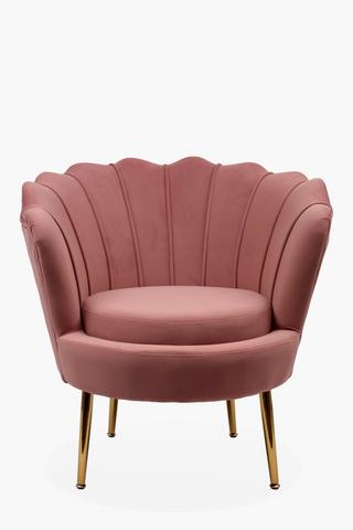 Ribbed Fan Arm Chair