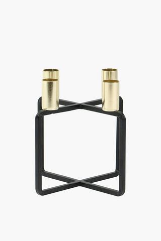 Quad Dinner Candle Holder,18x17cm