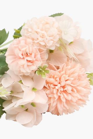 Peach Floral Bunch, 31cm