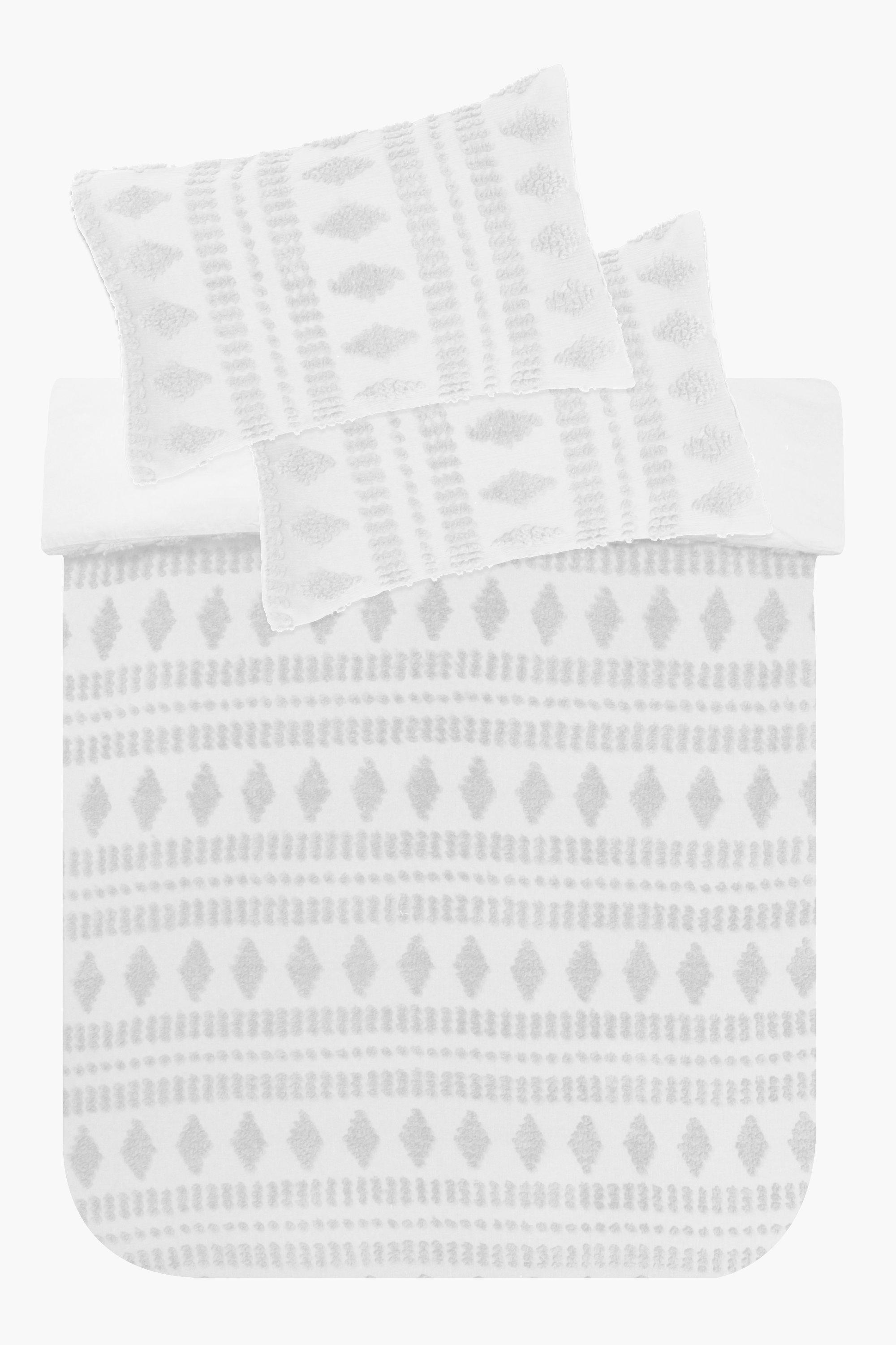 Tufted Textured Jacquard Quilt Cover Set- Beige - Super King Size main image 1
