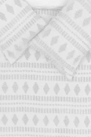 Tufted Textured Jacquard Quilt Cover Set- Beige - Super King Size