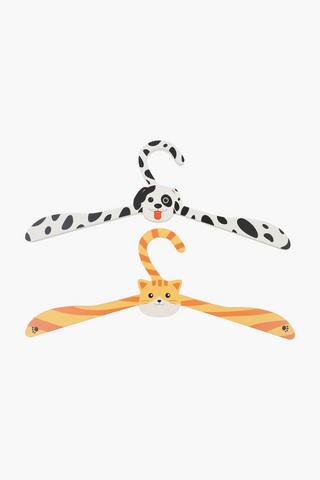 2 Pack Wooden Animal Hangers