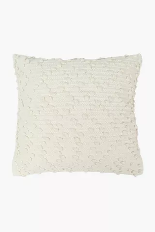 Textured Delmar Bobble Scatter Cushion, 50x50cm