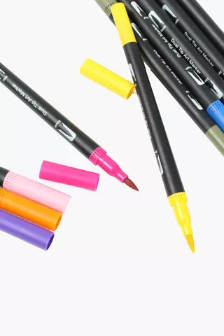 12 Pack Dual Tip Brush Pens