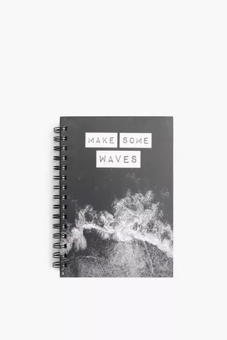 Make Some Waves Hardcover Spiral Notebook A5