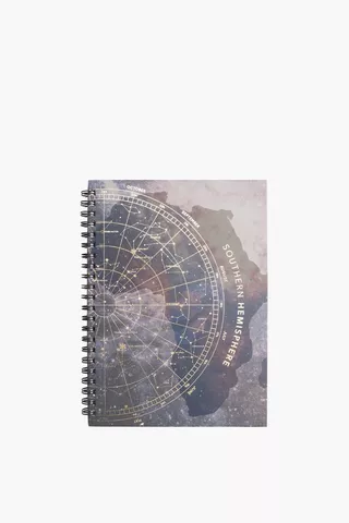 Map Spiral Hardcover Notebook A4