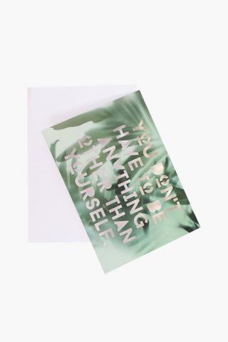 Mysterious Leaves Laser Cut Gift Card