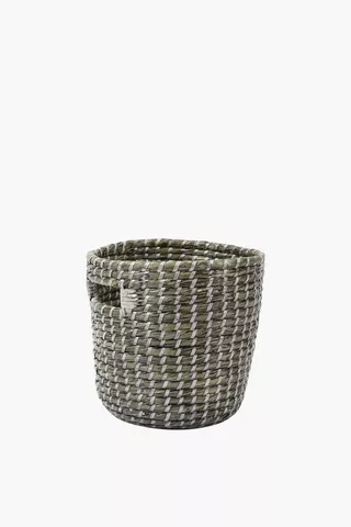 Rustic Dyed Natural Weave Bin