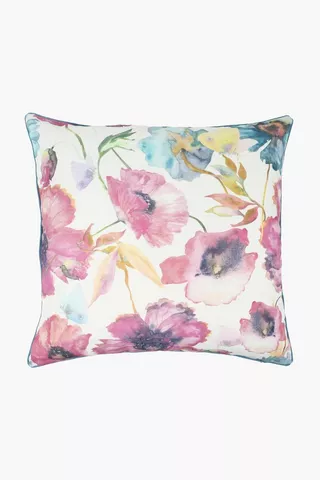 Premium Printed Rosie Floral Feather Scatter Cushion, 60x60cm