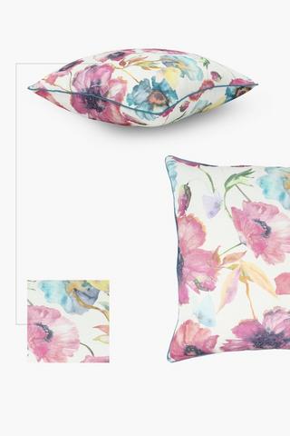 Premium Printed Rosie Floral Feather Scatter Cushion, 60x60cm