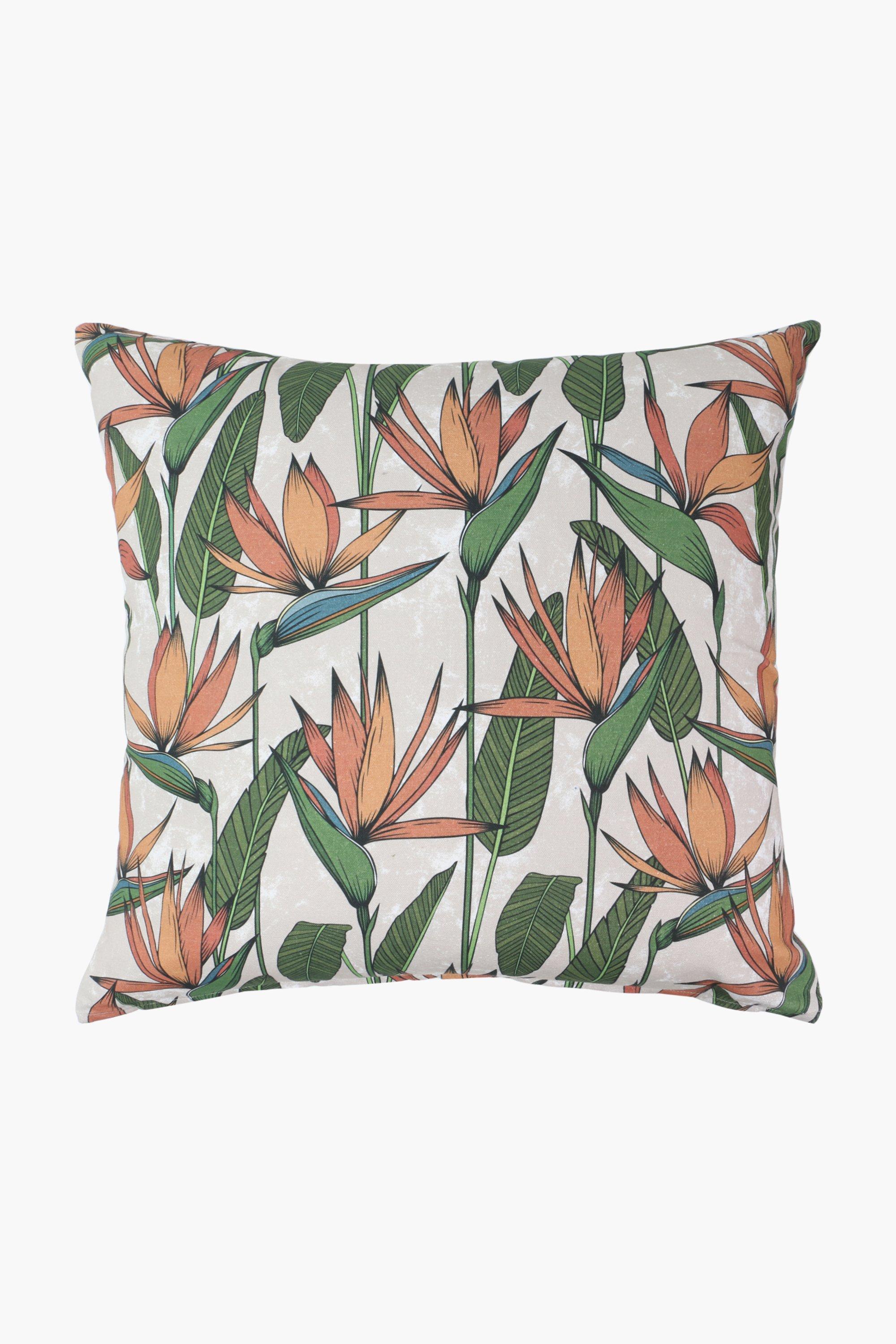 Printed Strelitzia Scatter Cushion Cover, 60x60cm
