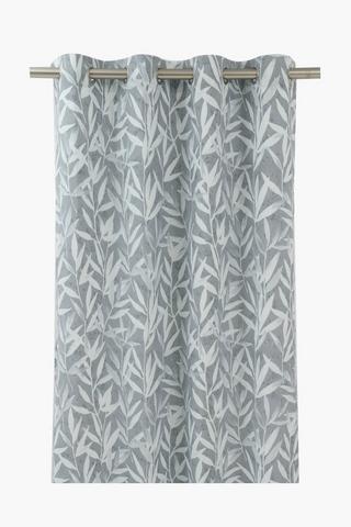 Printed Palm Leaf Eyelet Curtain, 140x225cm