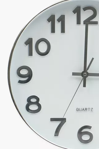 Urban Chrome Clock, 30cm