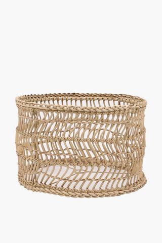 Cane Fibre Drum Lampshade, 36x23cm