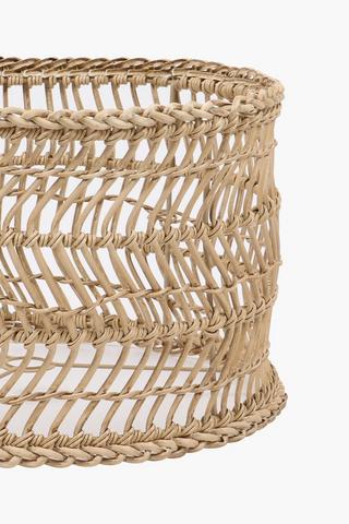 Cane Fibre Drum Lampshade, 36x23cm