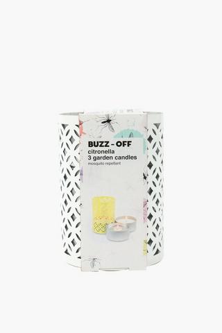 3 Pack Citronella Garden Candles