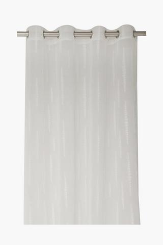 Sheer Staggered Line Eyelet Curtain, 140x225cm