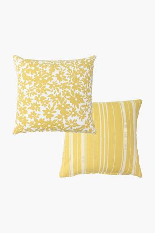 2 Pack Bellavista Floral Scatter Cushion Covers, 45x45cm