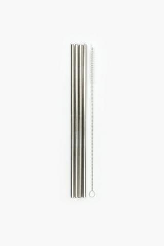 5 Pack Metal Straw Set
