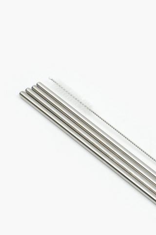 5-Pack Stainless Steel Straw Set