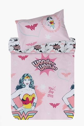 Polycotton Wonder Woman Reversible Duvet Cover Set