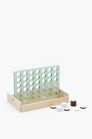 Wooden 4 In A Row Game, 15x25cm
