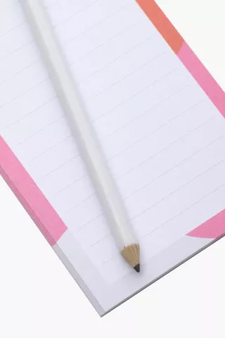 Retro Vibe Notepad With Pencil