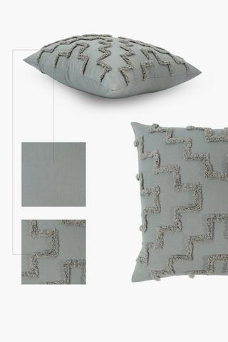 Textured Geometric Scatter Cushion Cover, 60x60cm