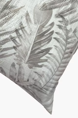 Premium Printed Fern Leaf Feather Scatter Cushion, 60x60cm