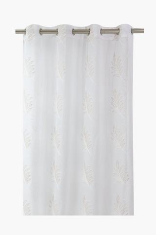 Sheer Embroidered Palma Eyelet Curtain, 140x250cm