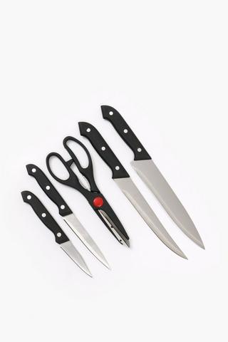 5pc Knife On Board Set
