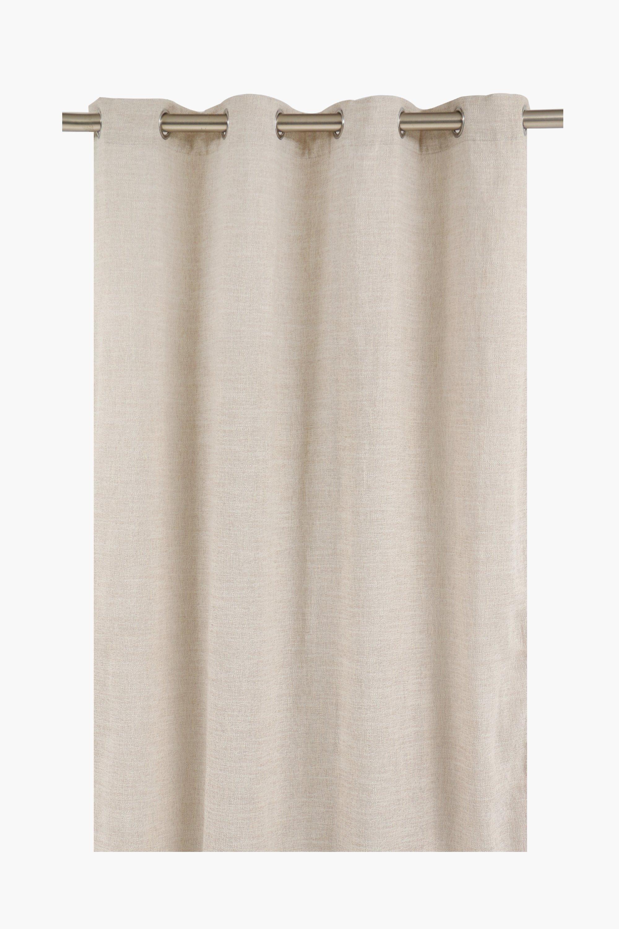 Curtain in cream slub cotton 180x250cm