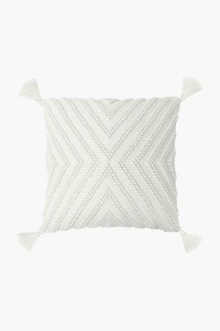 Premium Textured Grace Feather Scatter Cushion, 60x60cm
