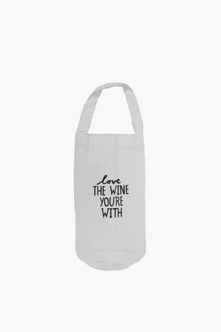 Script Wine Bottle Bag