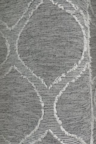 Sheer Jacquard Geometric Eyelet Curtain, 140x225cm
