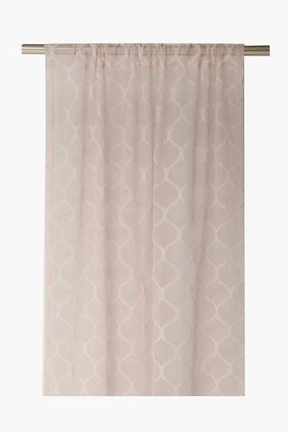 Rod Sleeve Tufted Trellis Curtain, 140x223cm