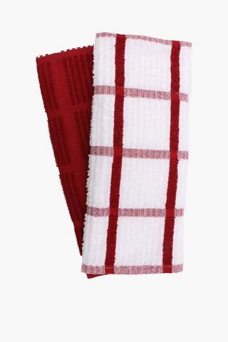 2 Pack 100% Cotton Terry Tea Towels
