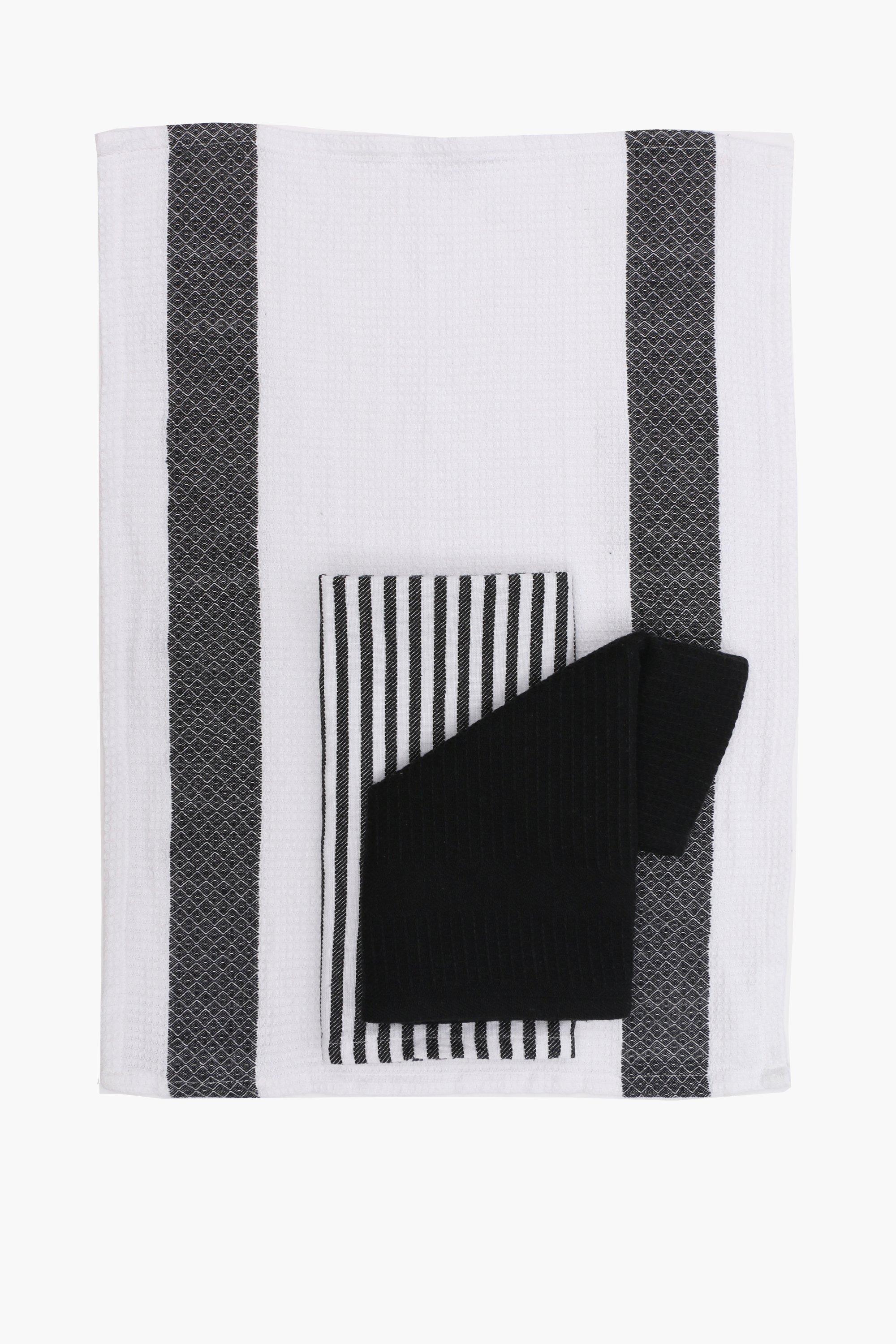 3 Pack Stripe Cotton Tea Towels