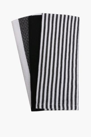 3 Pack Stripe Cotton Tea Towels