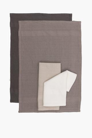 4 Pack 100% Cotton Tea Towels
