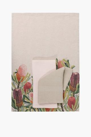 3 Pack Kamburg Floral Tea Towels
