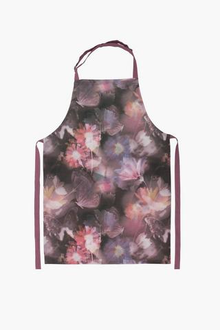 Printed Floral Cotton Apron