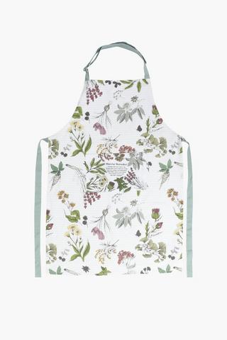 Printed Floral Cotton Apron