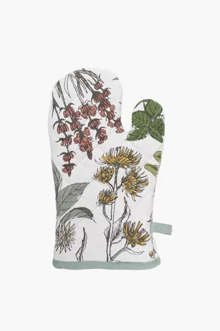 Printed Floral Single Oven Glove
