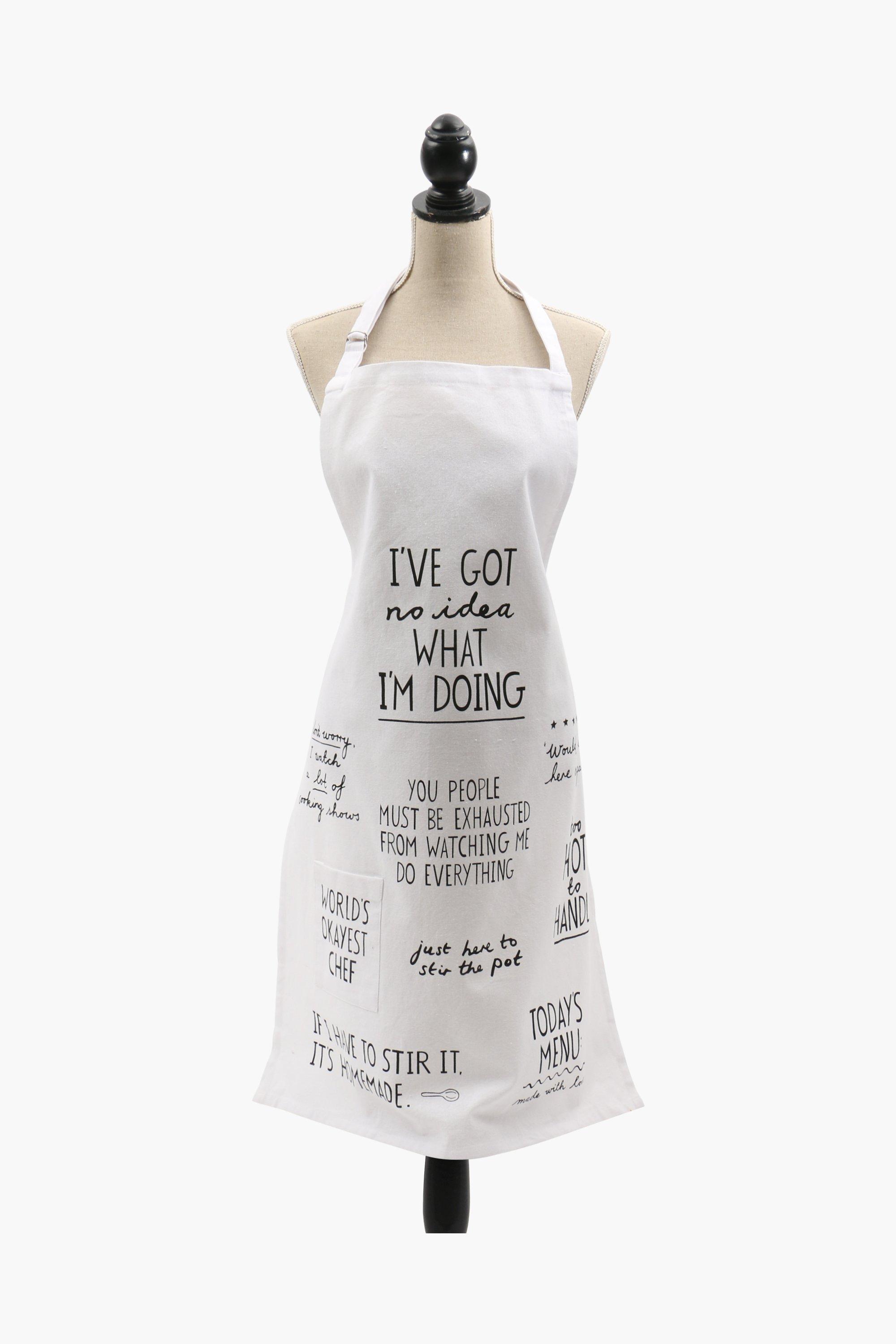 Quirky Script Cotton Apron